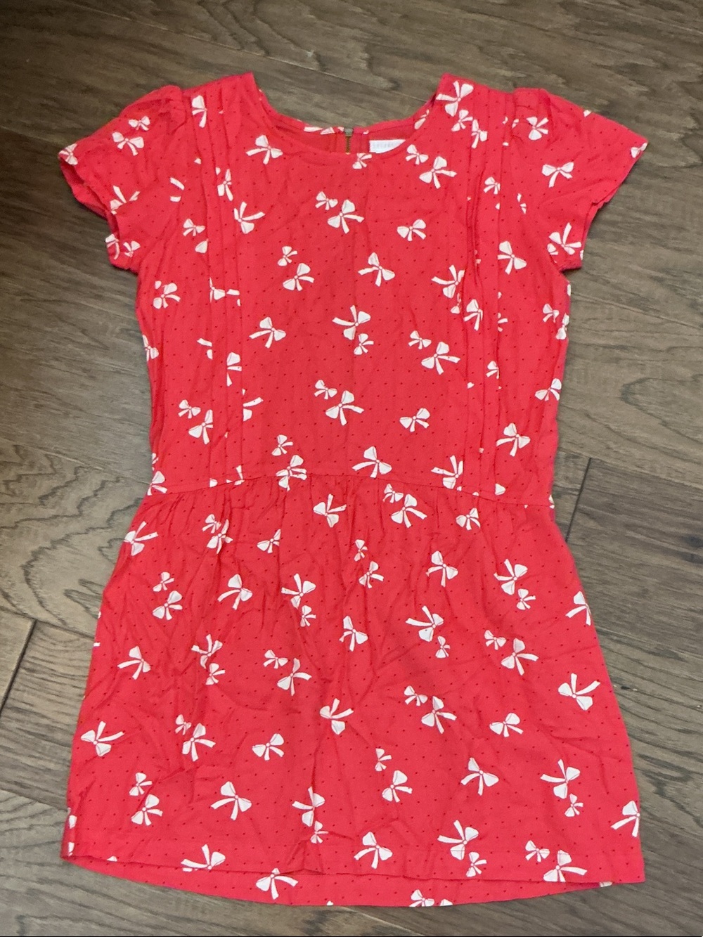 Cooperative Urban Outfitters M Red Short Sleeve Bow Print Dress